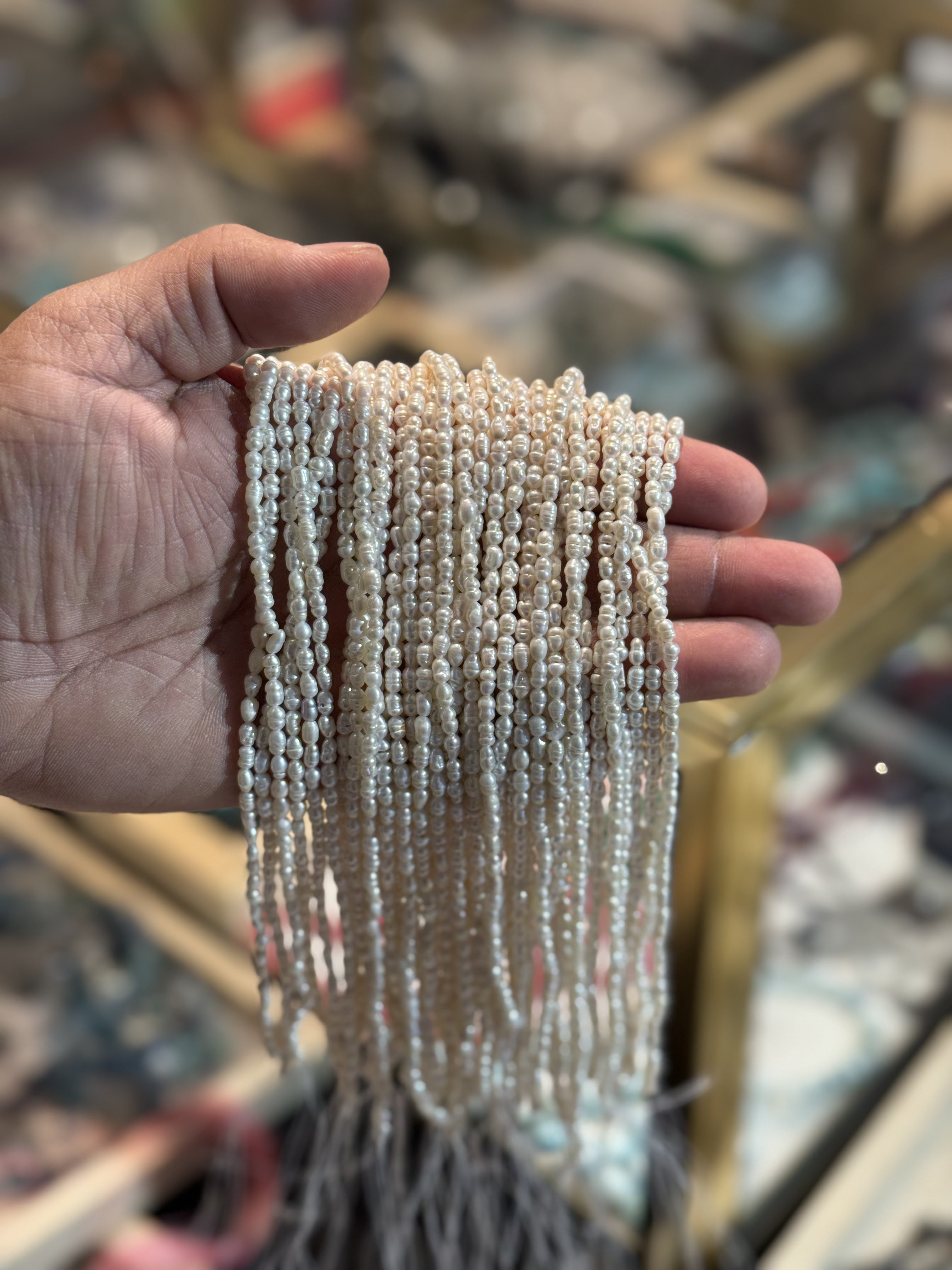 Rice Pearls 3x5mm – GeMantra